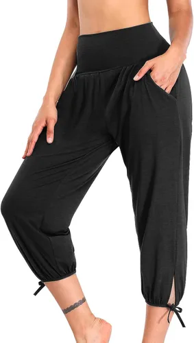 Vista 199 de Pantalones capri para mujer, estilo casual, de verano, elásticos, de cintura alta, pantalones de yoga, ajuste atlético, pantalones deportivos