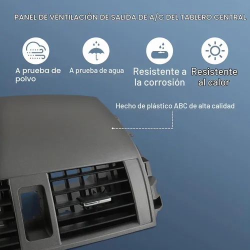 Vista 2 de DICMIC Panel de ventilación de salida de aire acondicionado para tablero central compatible con Toyota Corolla 2008-2013 Reemplazo # 55663-02060