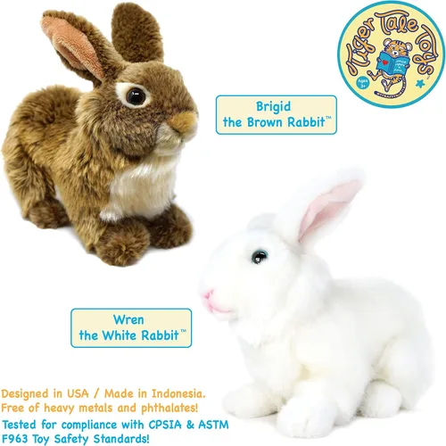 Vista 8 de TigerHart Brigid The Brown Rabbit - Conejito de peluche de 10 pulgadas