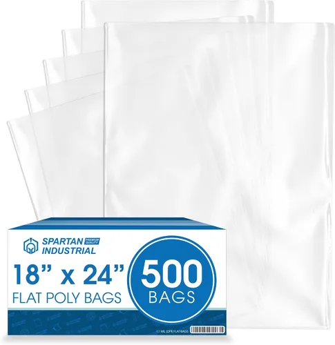 Vista 8 de Spartan Industrial - 10 x 15 pulgadas (1000 unidades) Bolsas de polietileno de plástico transparente de extremo abierto y plano de 1.1 milésimas