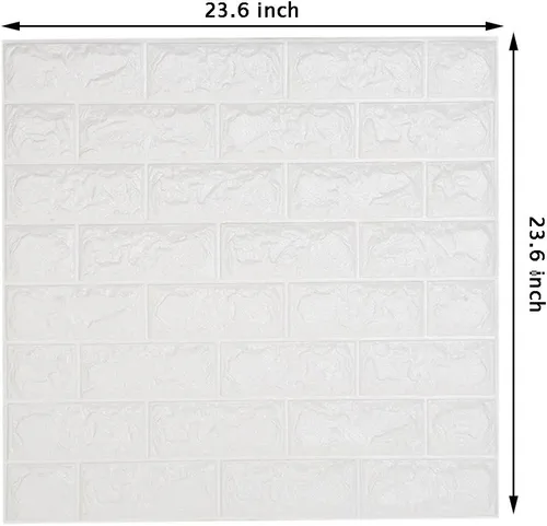 Vista 5 de Doremy - Paneles de pared con patrones texturizados de ladrillo en 3D, papel tapiz autoadhesivo, espuma de polietileno, resistente al agua