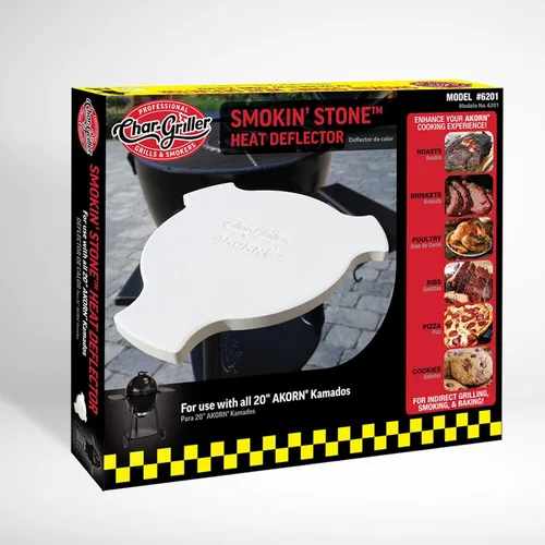 Vista 5 de Char-Griller 6201 AKORN Kamado Grill Piedra para ahumar, Marfil