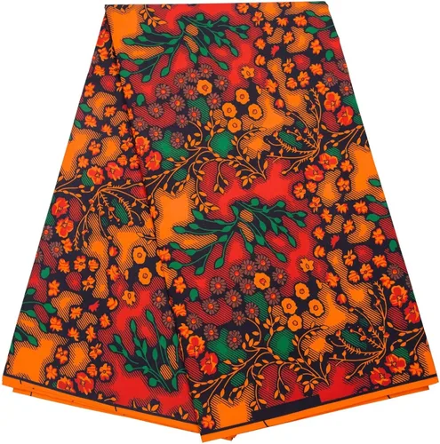 Vista 17 de BintaRealWax Tela africana de 6 yardas de tela tribal con estampado de cera vintage Ankara para coser vestido de fiesta