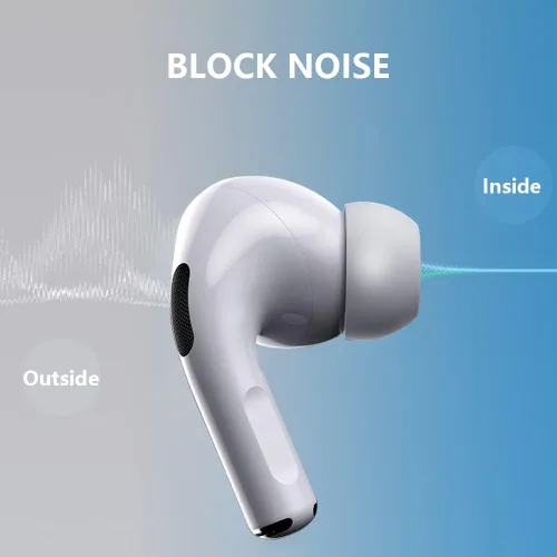 Vista 6 de SIXFU 3 pares de almohadillas de repuesto compatibles con AirPods Pro y AirPods Pro 2, puntas de silicona actualizadas, incluyendo cepillo limpiador
