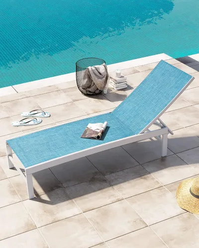 Vista 15 de Chaise Lounge Outdoor Pool Lounge Juego de 2 sillas de bronceado (beige)