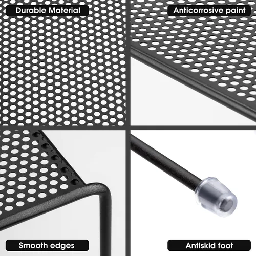 Vista 3 de Lonian Estante organizador de armario de cocina, paquete de 4 estantes de almacenamiento para mostrador de cocina, estante organizador con patas