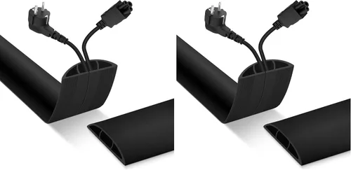 Vista 13 de Cubierta para cable de piso, protector de cable, 0.63 pulgadas de ancho x 0.31 pulgadas de alto, cubierta de alambre para cables de extensión
