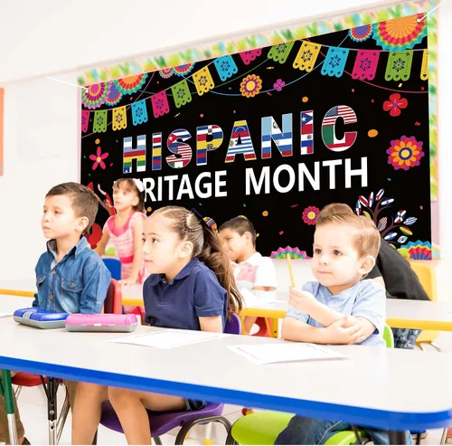 Vista 3 de Decoraciones del mes de la herencia hispana, pancarta latinoamericana, decoraciones para el aula española, decoraciones del mes nacional