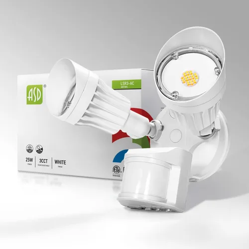 Vista 10 de ASD Luz LED de seguridad para exteriores de 25 W, 2500 lm, luz de inundación con sensor de movimiento, 3000 K/4000 K/5000 K, IP65 impermeable