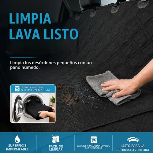 Vista 3 de Bulldogology - Funda de asiento de automóvil para perro, 64 x 60 pulgadas, impermeable, resistente, hamaca para perro, protector de asiento trasero