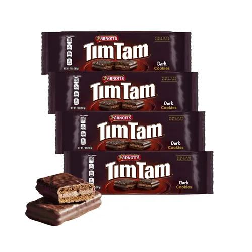 Vista 13 de Arnott's Tim Tam - Galletas de chocolate con leche, sabor original, paquete familiar de 12.9 onzas, auténticas importadas