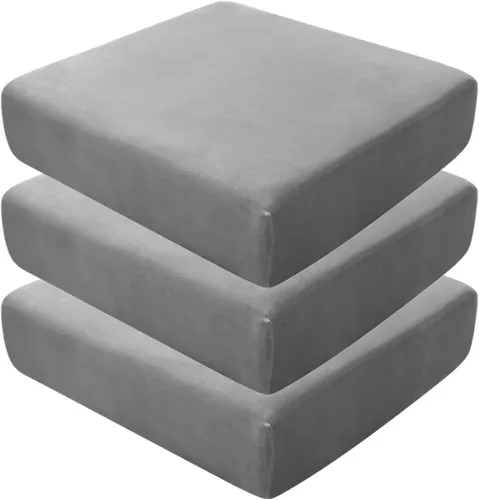 Vista 16 de Fundas de asiento de terciopelo ultra suave, fundas de cojín de asiento suave SOFE fundas de sofá con parte inferior elástica lavable funda