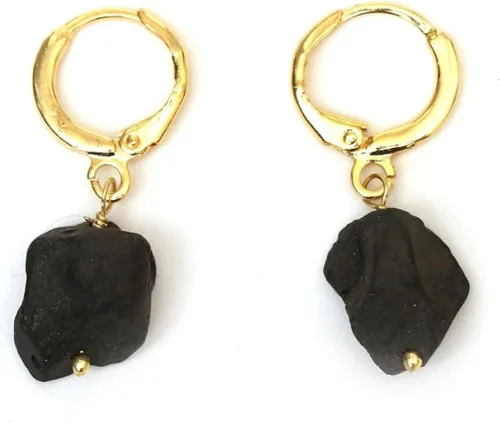 Vista 60 de Gempires Handmade Gemstone Hoop Earrings Raw Crystal Dangle Jewelry Hypoallergenic Gold Plated Lightweight Elegant Jewelry Gifts For Women