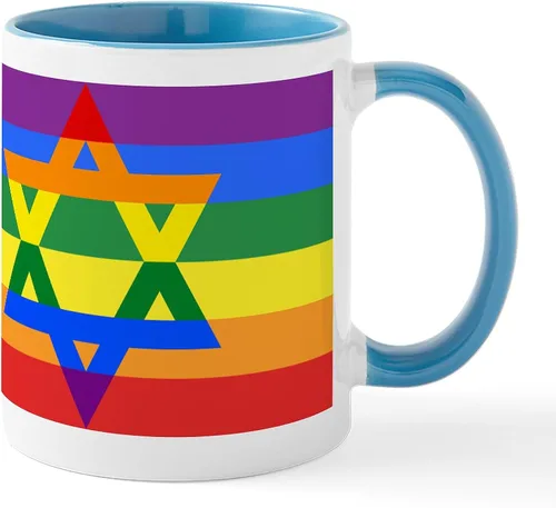 Vista 9 de CafePress STAR OF DAVID - Taza de café de cerámica (11.0 fl oz)