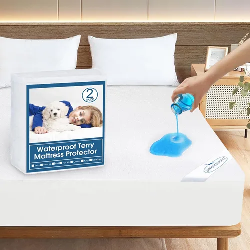 Vista 9 de RV King Terry Mattress Protector Waterproof for 72''×80'' up to14