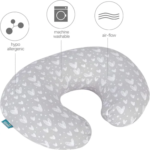 Vista 4 de Paquete de 2 fundas de almohada de lactancia para almohada Boppy 100% algodón y sábanas de moisés compatibles con Baby Delight Beside Me Dreamer