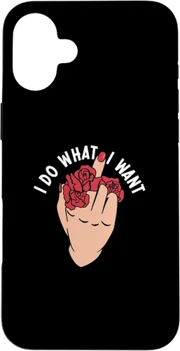 Vista 23 de I Do What I Want Middle Finger Flowers Women Case for iPhone 16