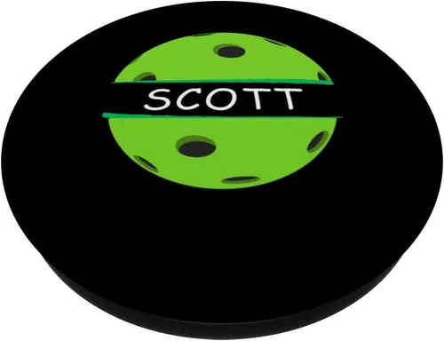 Vista 2 de Novedad Pickleball Nombre Personalizado Scott Sports PopSockets Intercambiable PopGrip