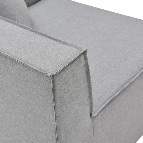 Vista 10 de Modway EEI-4388-GRY Saybrook Sofá seccional tapizado para patio en gris, juego de 8 piezas