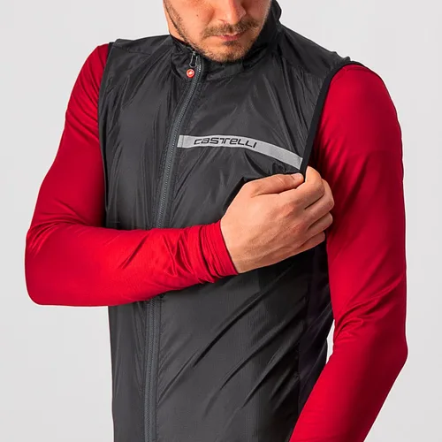 Vista 4 de Castelli Chaleco elástico de ciclismo Squadra para ciclismo de carretera y grava, ciclismo