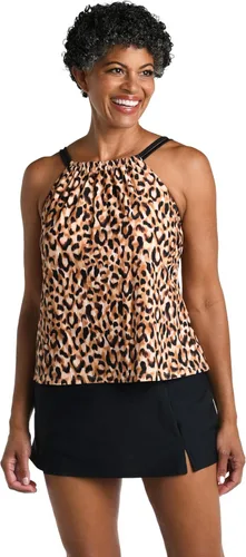 Vista 3 de Top de traje de baño tankini de cuello alto
