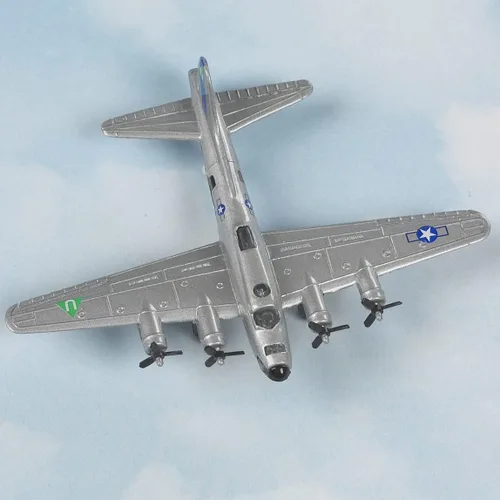 Vista 2 de Hot Wings Planes B-17 Flying Fortress Jet (Plata) con pista conectable