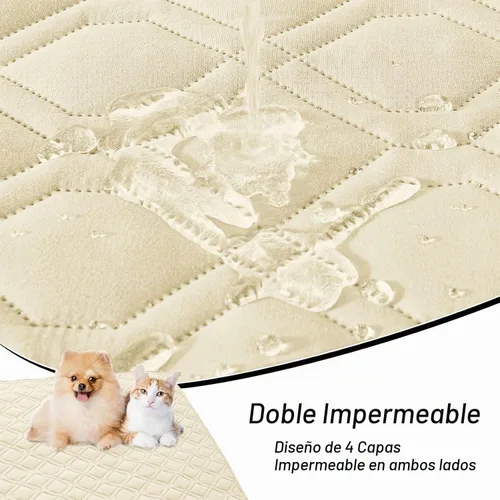 Vista 2 de hyha - Manta impermeable para cama de perro, mantas suaves para mascotas, cubierta impermeable para sofá para perros, fundas reversibles lavables