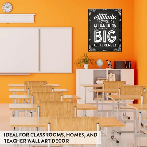 Vista 3 de Andaz Press Póster decorativo para pared de profesor de aula escolar, 8.5 x 11 pulgadas, Attitude is a Little Thing That Makes a Big Difference, 1