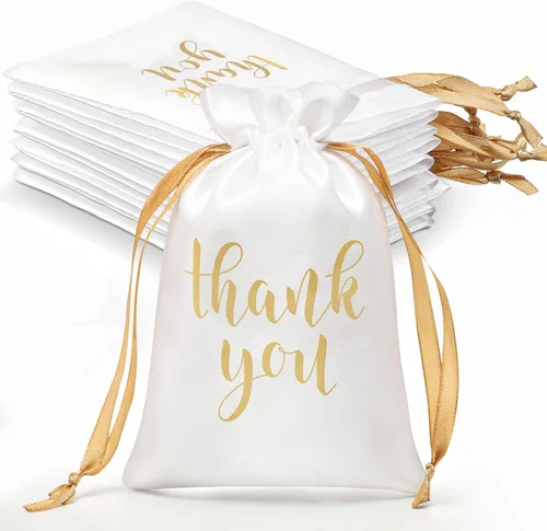 Vista 11 de Sieral 50 bolsas de regalo de satén con cordón para joyas, bolsas para dulces para el día del padre, boda, baby shower, despedida de soltera, fiesta