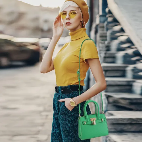 Vista 3 de Bolso bandolera de cuero vegano para mujer, bolso de hombro cruzado de moda, bolso pequeño con asa superior, bolso de noche