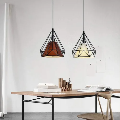 Vista 3 de Vintage Industrial Retro Pendant Light Fixture - E27 Edison Bulb Compatible - Adjustable Height - Ideal for Kitchen Island, Dining Room, and Living