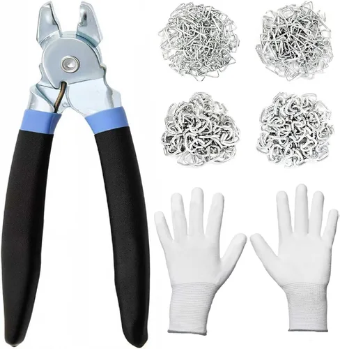 Vista 9 de Kit de Alicates para Anillas de Cerdo con 270 Piezas de Anillas de Cerdo de Acero Galvanizado de 3/4", 1/2", 3/8", Kit de Alicates Rectos