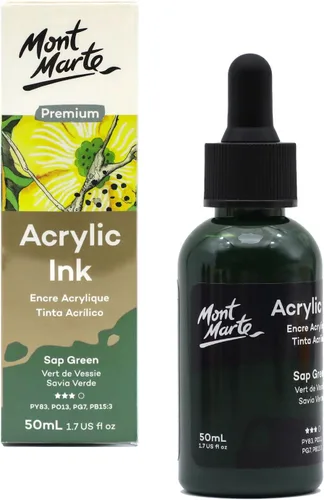 Vista 13 de Mont Marte Tinta acrílica premium de 6 piezas x 20 ml (0,7 fl.oz. EE.UU.), tintas acrílicas para artistas, colores esenciales, ideal para aerógrafo
