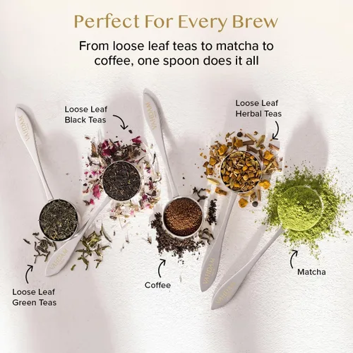 Vista 2 de Cuchara de medida perfecta para té de hojas sueltas Cuchara de té de acero inoxidable de calidad premium Cucharadas de medida perfectas