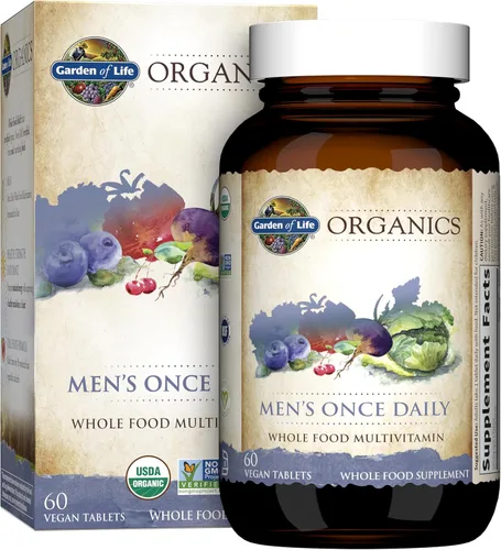 Vista 9 de Garden of Life Once Daily Multivitamínico de Alimentos Integrales para Hombres, Vitaminas y Minerales Orgánicos para Hombres, Vitamina C, Zinc
