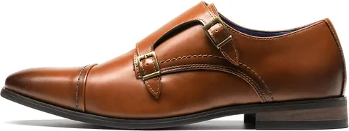 Vista 2 de Bruno Marc Mocasines de vestir para hombre, mocasines con correa de monje