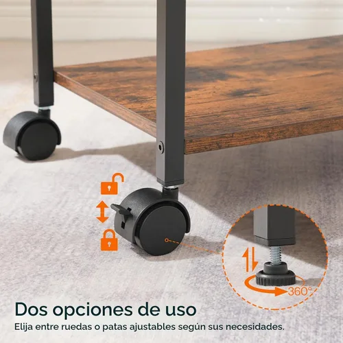 Vista 7 de HOOBRO Soporte de torre para computadora, soporte de torre de PC de 3 niveles, soporte de PC con estación de carga, soporte móvil para CPU que se