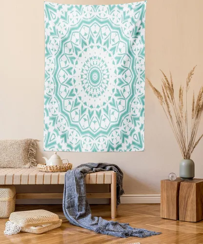Vista 68 de Ambesonne Tapiz de arte afro, hombre negro fuerte con una corona de trazos impresión de pintura moderna, decoración de tela para colgar en la pared