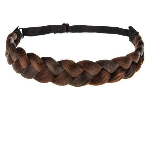 Vista 8 de Diadema trenzada para mujer, 3 hebras, banda trenzada gruesa Estilo rápido, aspecto natural, ajuste elástico suave, sensación ligera, sujeción