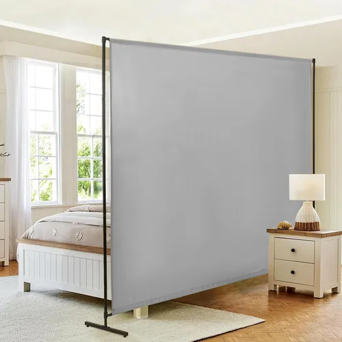 Vista 8 de Divisor de Habitación de Panel Único, 71''A x 71''Al Altura Ajustable Panel Divisor de Habitación Grande para Oficina, Pantalla de Privacidad
