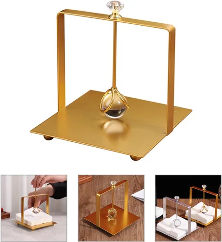 Vista 9 de Metal Napkin Stand Decorative Tissue Dispenser with Weight, Gold Square Desktop Napkin Holder for Restaurant, Bar, and Home Table Organizer