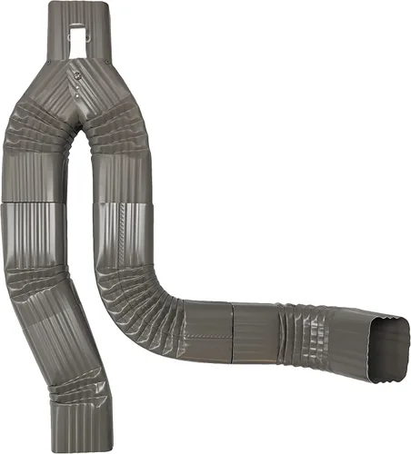 Vista 6 de Desviador de bajada de aluminio 3x4 para barriles de lluvia, fabricado en los Estados Unidos, incluye tornillos e instrucciones (almendra)