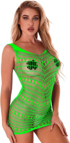 Vista 2 de Vestido de malla para mujer, lencería de malla para mujer, lencería de babydoll