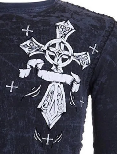 Vista 4 de Archaic by Affliction - Camisa térmica para hombre, color carbón