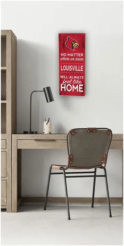 Vista 2 de KH Sports Fan Louisville Cardinals - Letrero de 7 x 18 pulgadas, talla única, color del