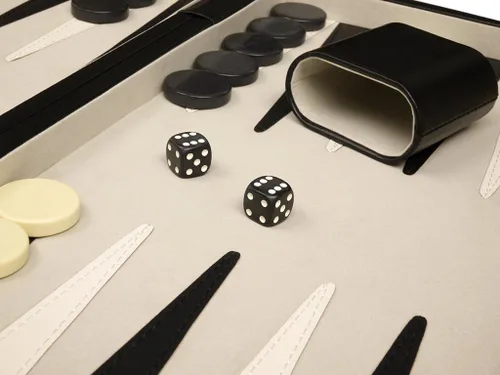 Vista 4 de Backgammon Deluxe Set – 18" clásico Junta, Negro
