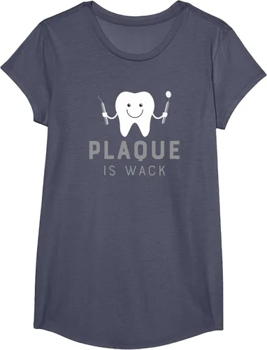 Vista 17 de Plaque is Wack Funny Dental Hygienist T-Shirt Asphalt Grey