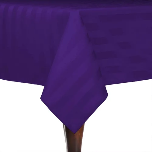 Vista 37 de Ultimate Textile Mantel cuadrado de rayas satinadas de 84 x 84 pulgadas, color verde militar
