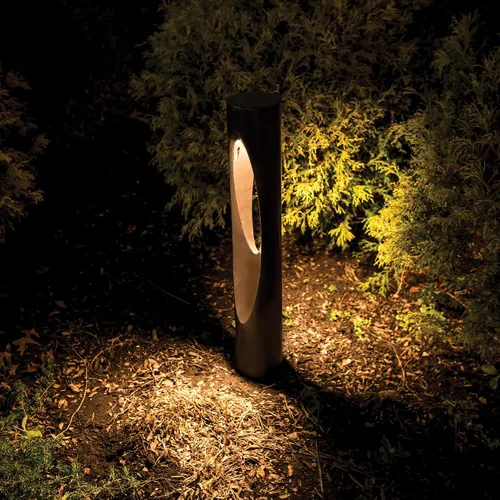 Vista 6 de Iluminación de paisaje WAC, Scoop LED 12V bolardo luz 2700K en negro