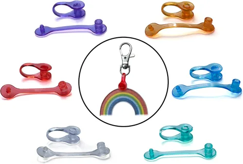 Vista 14 de 10 piezas The Acrylic Place plástico llavero conector pestaña/broche/clip (transparente)